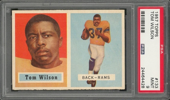 1957 Topps Football #133 Tom Wilson – PSA MINT 9
